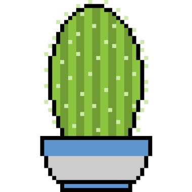 vektör piksel sanat kaktüsü tenceresi izole edildi