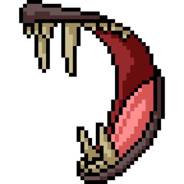 vektör piksel sanat canavarı azı dişi de izole edilmiş.