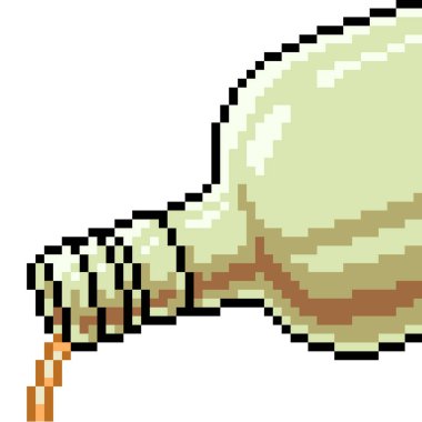 Vektör piksel sanat şişesi izole edilmiş bir araba için.