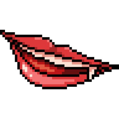 Vektör piksel sanat vampiri dudak izole çizgi film