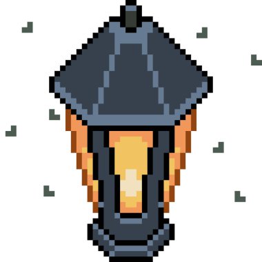 vektör piksel sanat lambası izole edildi