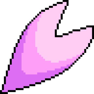 vektör piksel sanat yaprağı izole edildi