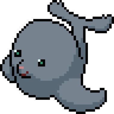 vektör piksel sanatı izole edilmiş çizgi film