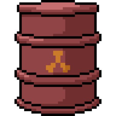 vektör pikseli sanat radyoaktif tank karikatürü