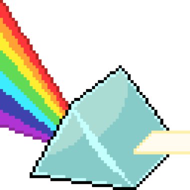 vektör pikseli prizma ışını izole edilmiş çizgi film