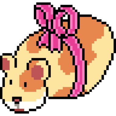 vektör piksel sanat hamster hayvanı izole