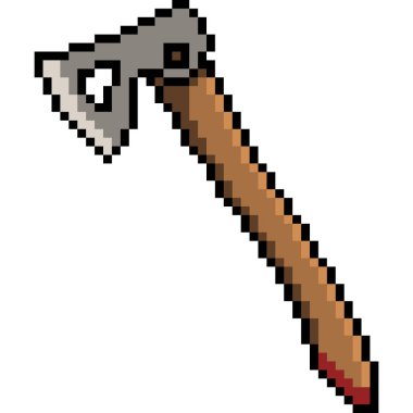 vektör piksel sanat baltası izole edilmiş çizgi film