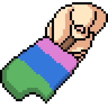 vektör piksel el dondurması izole edilmiş çizgi film.