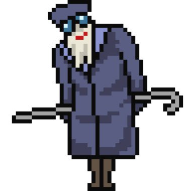 vektör piksel sanatı Baba izole