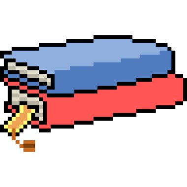 vektör piksel sanat kitabı izole edilmiş çizgi film