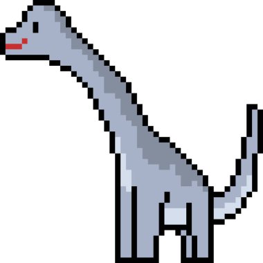Vektör pikseli sanat brachiosaurus dinoasur
