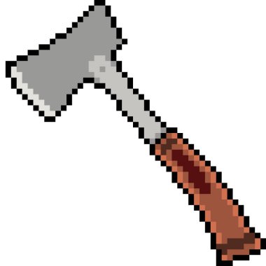 vektör piksel sanat baltası izole edilmiş çizgi film