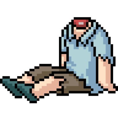 vektör piksel sanat cesedi izole edilmiş çizgi film