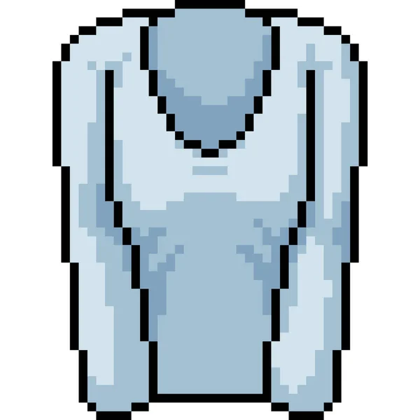 Vector Pixel Art Girl Shirt Isolated Cartoon — Stock Vector