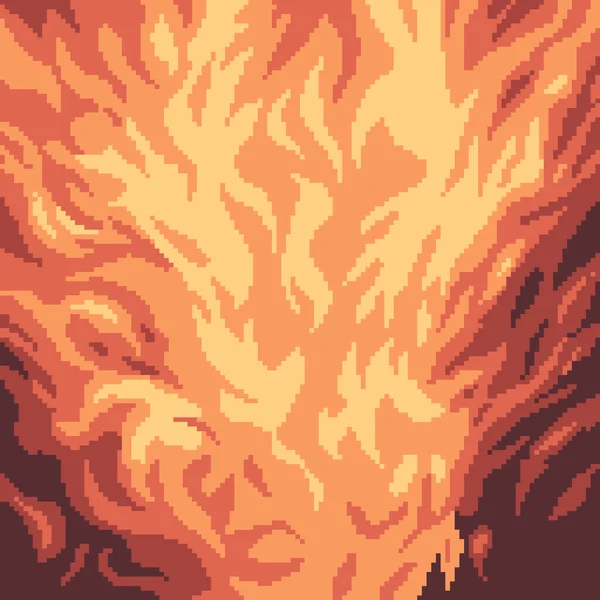 Pixel Kunst Feuer Abstrakten Hintergrund — Stockvektor