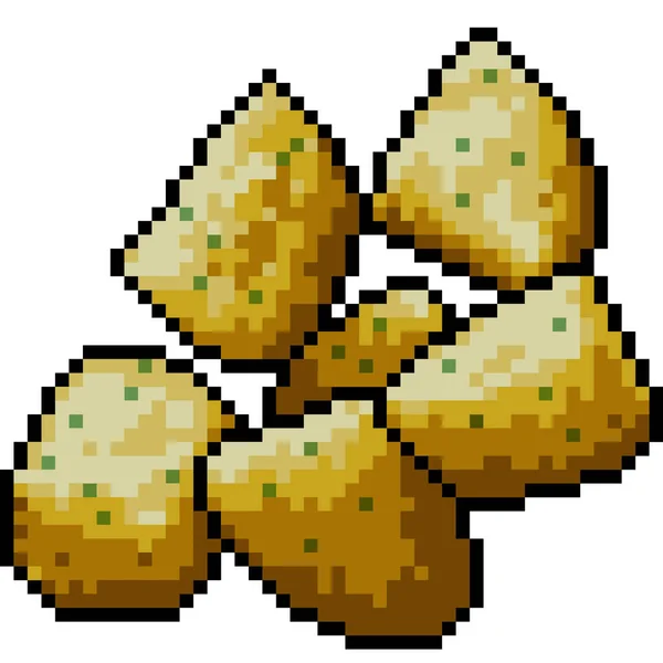 Vektor Pixel Art Kartoffelkoch Isoliert Kartoo — Stockvektor
