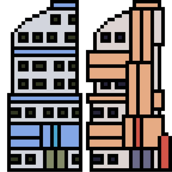 Vektor Pixel Kunst Wohnung Isoliert — Stockvektor