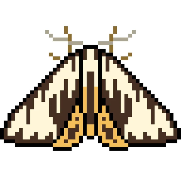 Vecteur Pixel Art Insecte Papillon Isolé — Image vectorielle