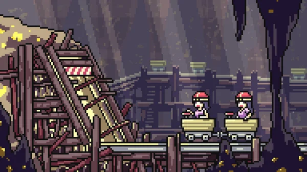 vektör pikseli sanat sahnesi altın madeni