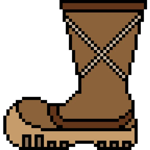 Vector Pixel Art Boot Isolado — Vetor de Stock