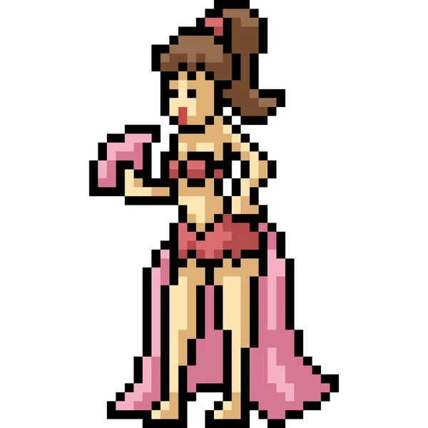 Vecteur Pixel Art Danseur Isolé Dessin Animé — Image vectorielle