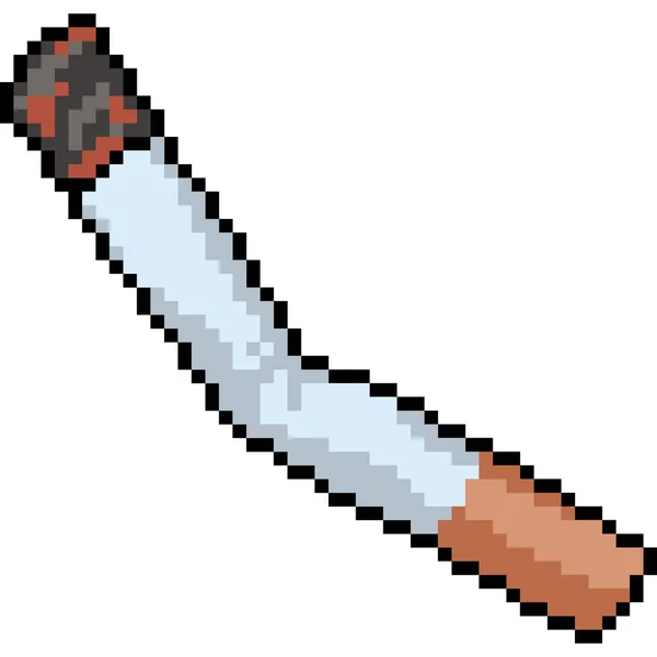 Vecteur Pixel Art Cigarette Isolé Dessin Animé — Image vectorielle