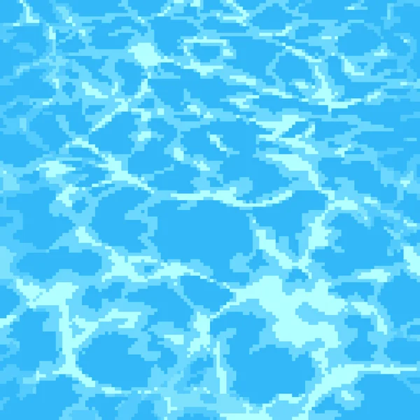 Pixel Arte Agua Piscina Fondo — Vector de stock
