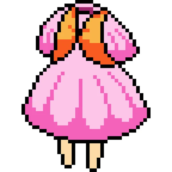 Vector Pixel Arte Vestido Aislado — Vector de stock