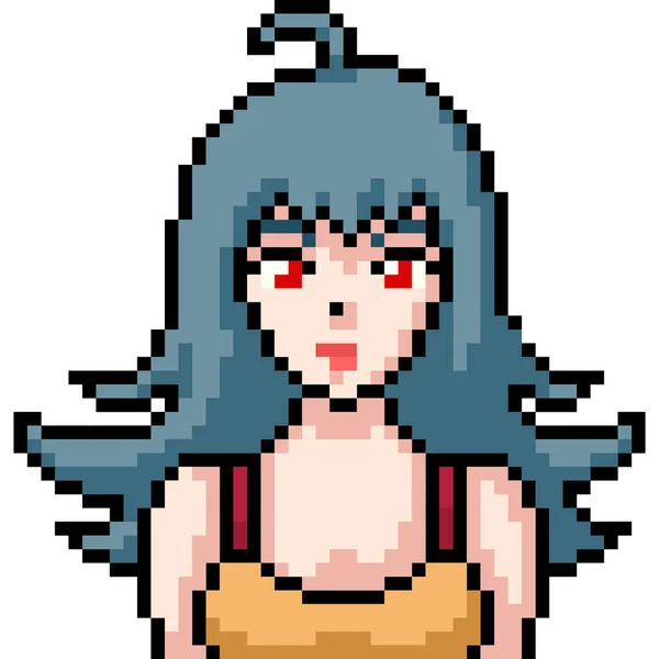 Vector Pixel Arta Anime Fata Izolat Cartoo — Vector de stoc