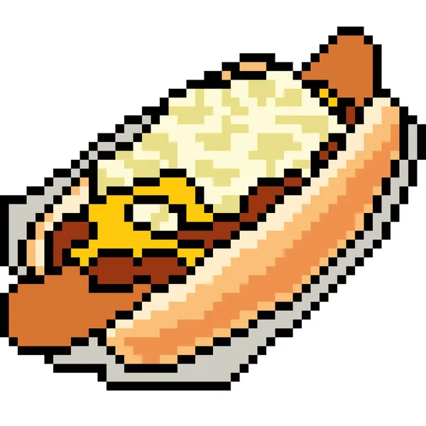 vektör piksel sanat yemeği sosisli sandviç izole
