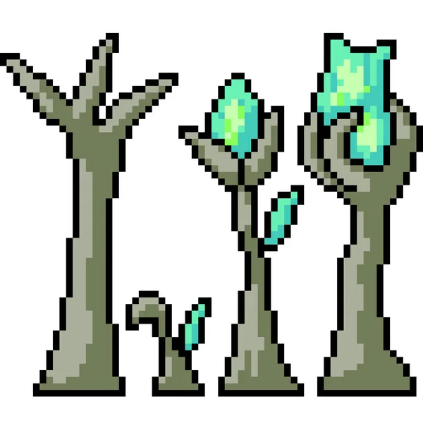 Pixel Vetorial Arte Isolado Fantasia Planta — Vetor de Stock