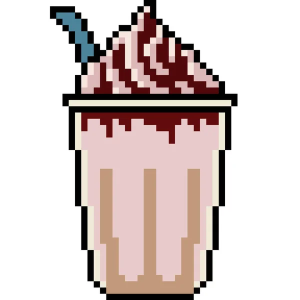 Vector Pixel Arte Helado Aislado — Archivo Imágenes Vectoriales