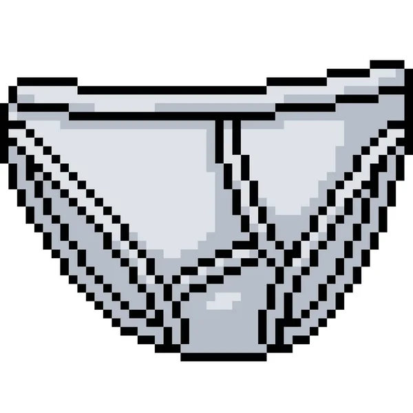 Vector Pixel Art Male Panty Isolated Cartoon — Stock Vector