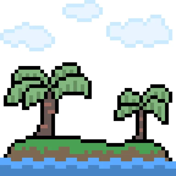 Isola Vettoriale Pixel Art Isolata — Vettoriale Stock