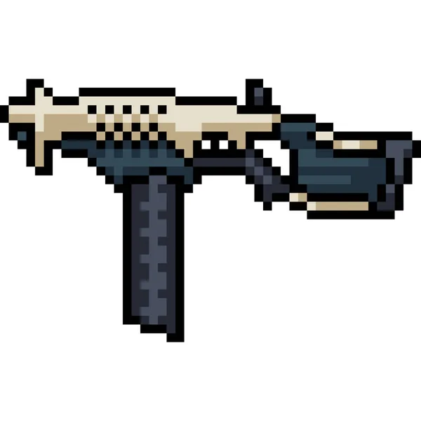 Vector Pixel Kunst Sci Machine Pistool Geïsoleerde Cartoon — Stockvector