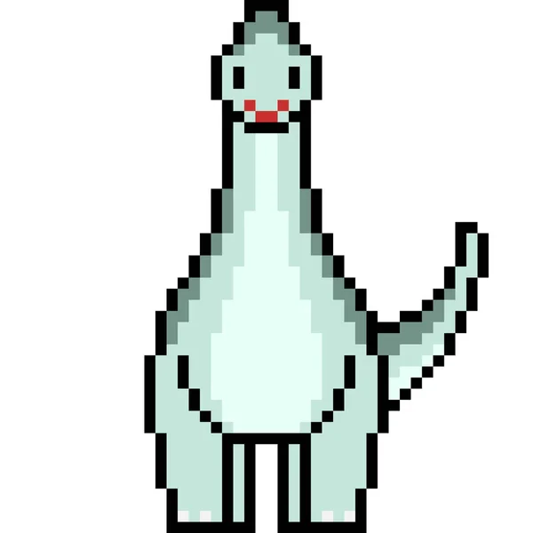 Vektorový Pixel Art Brachiosaurus Dinoasur — Stockový vektor