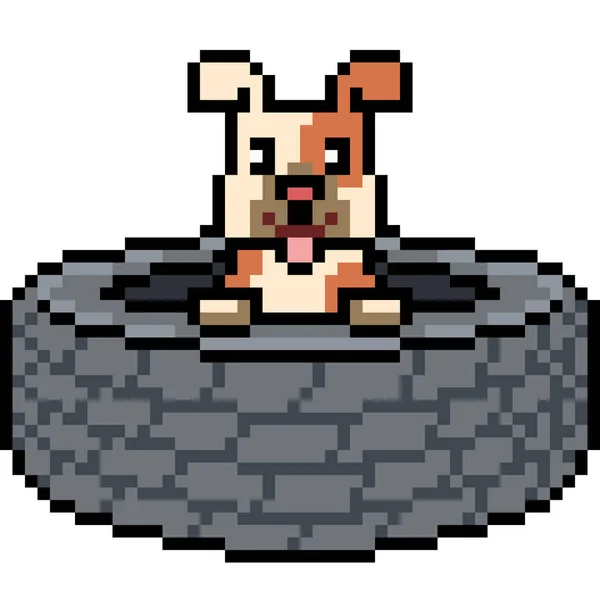 vektör pikseli köpek oyunu izole edilmiş.