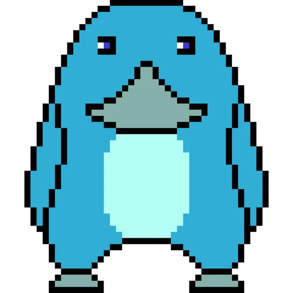 Vector Pixel Arte Pingüino Aislado — Archivo Imágenes Vectoriales
