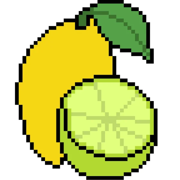 Vektor Pixel Konst Frukt Isolerad — Stock vektor