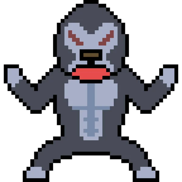 Vektor Pixel Art Wilder Gorilla — Stockvektor