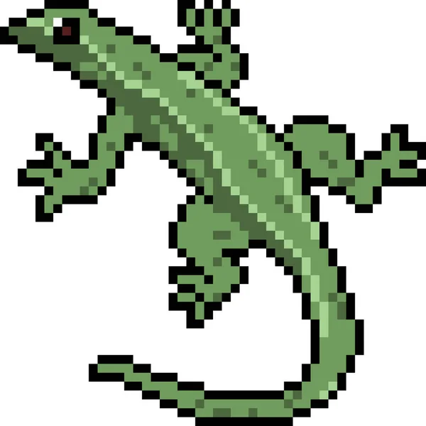 Vector Pixel Arte Lagarto Aislado — Archivo Imágenes Vectoriales