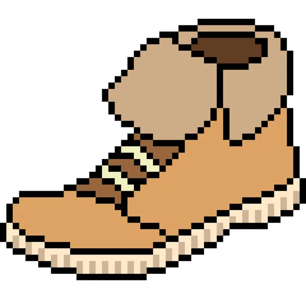 Vetor Pixel Arte Sapato Isolado — Vetor de Stock
