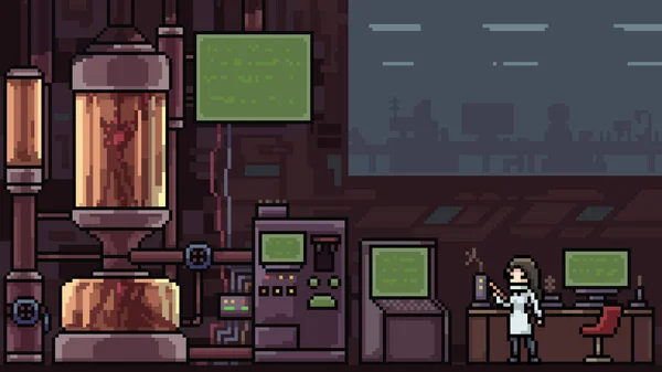 vektör pikseli sanat sahnesi gizli laboratuvarı