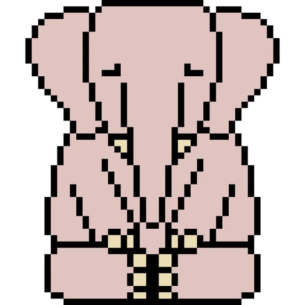 Elefante Vettoriale Pixel Art Isolato — Vettoriale Stock