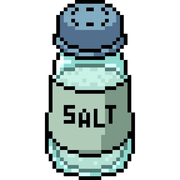 Vector Pixel Art Salt Isolated Cartoon — Stock Vector