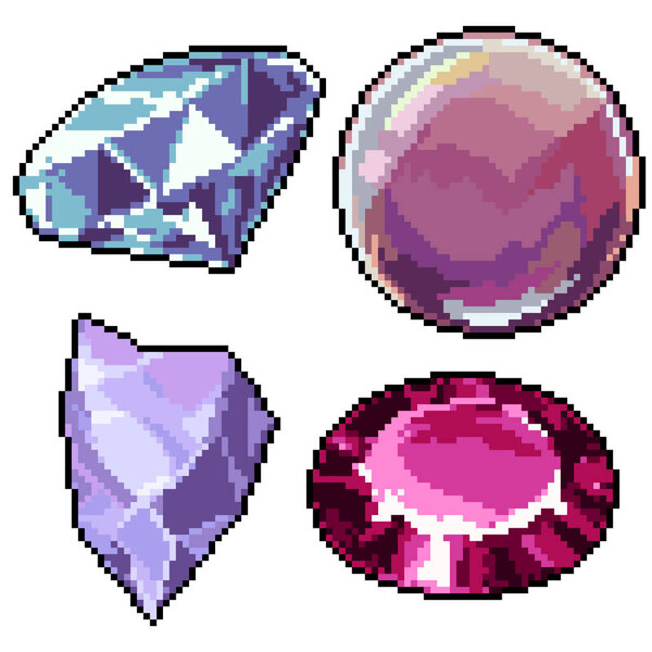 пиксельный набор ювелирных украшений