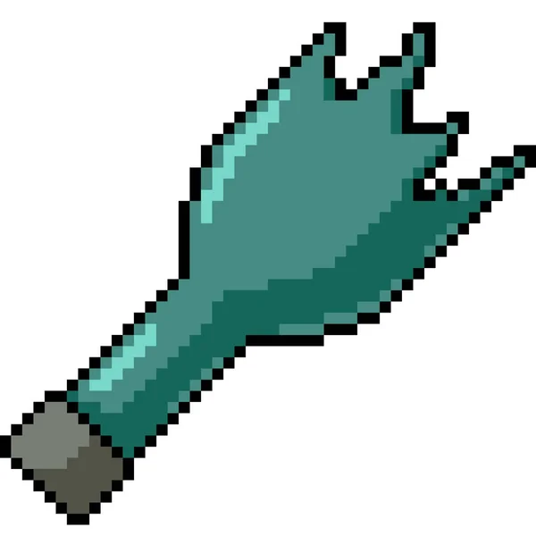 Vecteur Pixel Art Bouteille Arme Isolé Dessin Animé — Image vectorielle