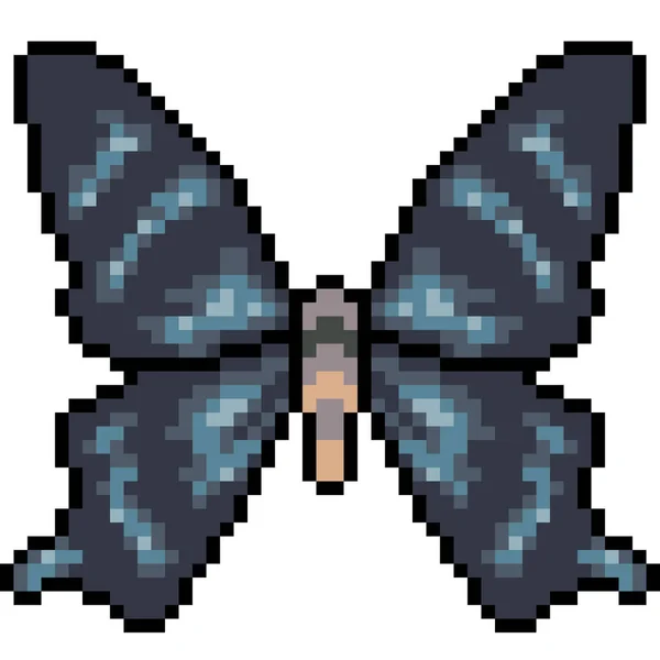 Векторний Піксель Мистецтва Метелик Ізольований — стоковий вектор