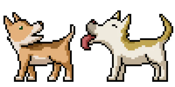 Pixel Art Dog Pup Buddy —  Vetores de Stock