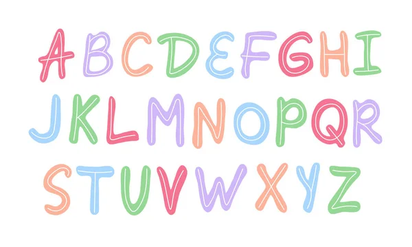 Doodle Alphabet Kids — Wektor stockowy